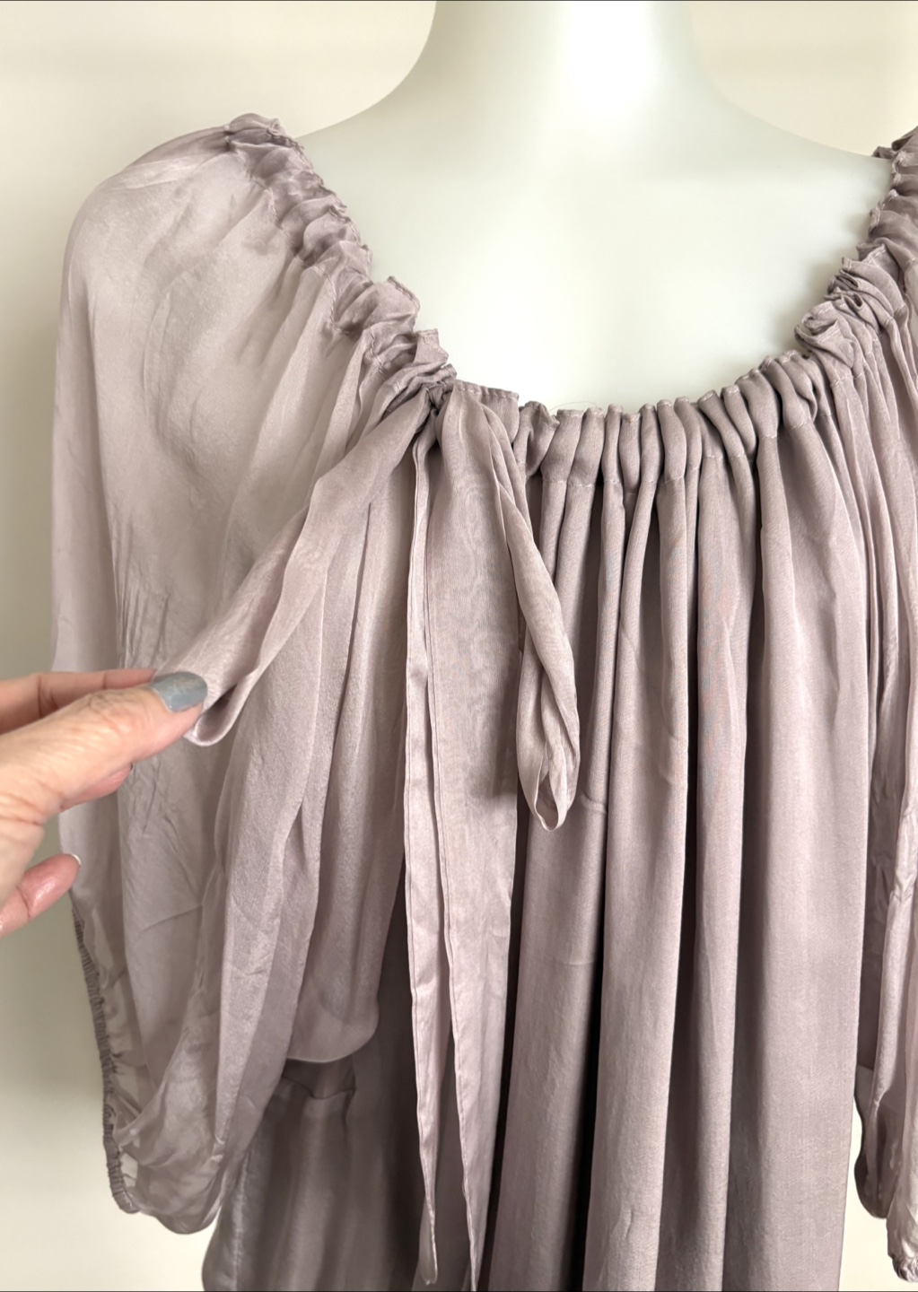 100% Silk Blouse Top - M - photo 4