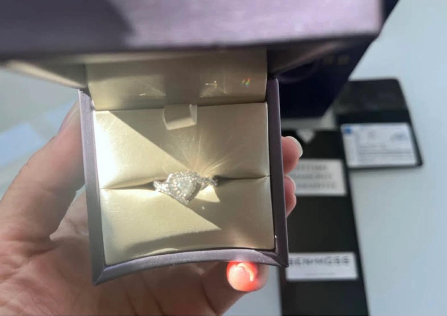 Ben Moss 14kt White Gold Heart Diamond Ring - photo 5