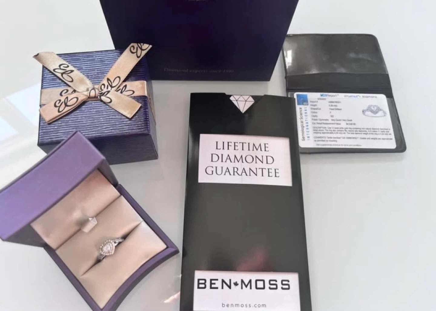 Ben Moss 14kt White Gold Heart Diamond Ring