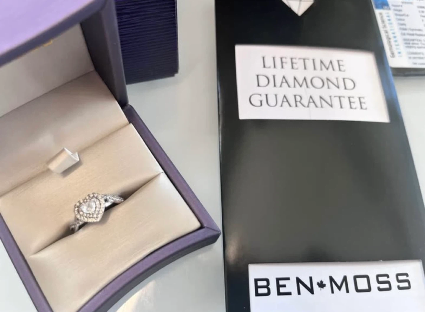 Ben Moss 14kt White Gold Heart Diamond Ring - photo 2