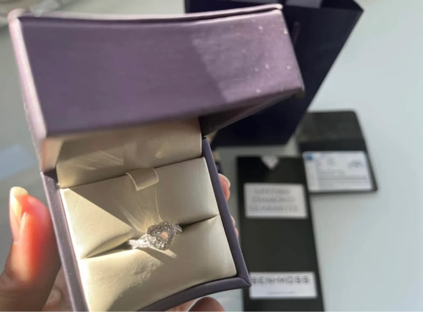 Ben Moss 14kt White Gold Heart Diamond Ring - photo 3