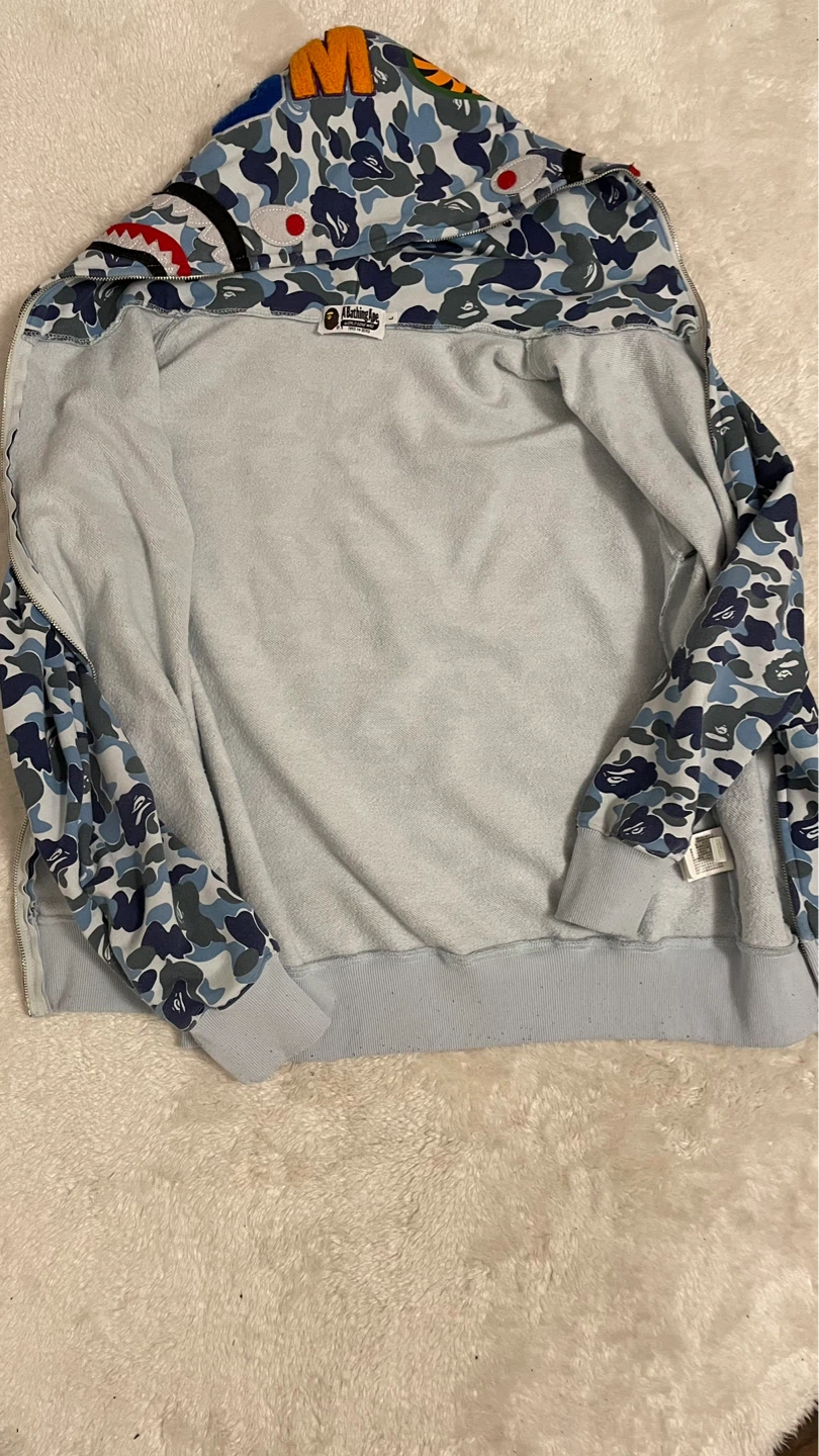A Bathing Ape Camo Shark Full Zip Hoodie - photo 2