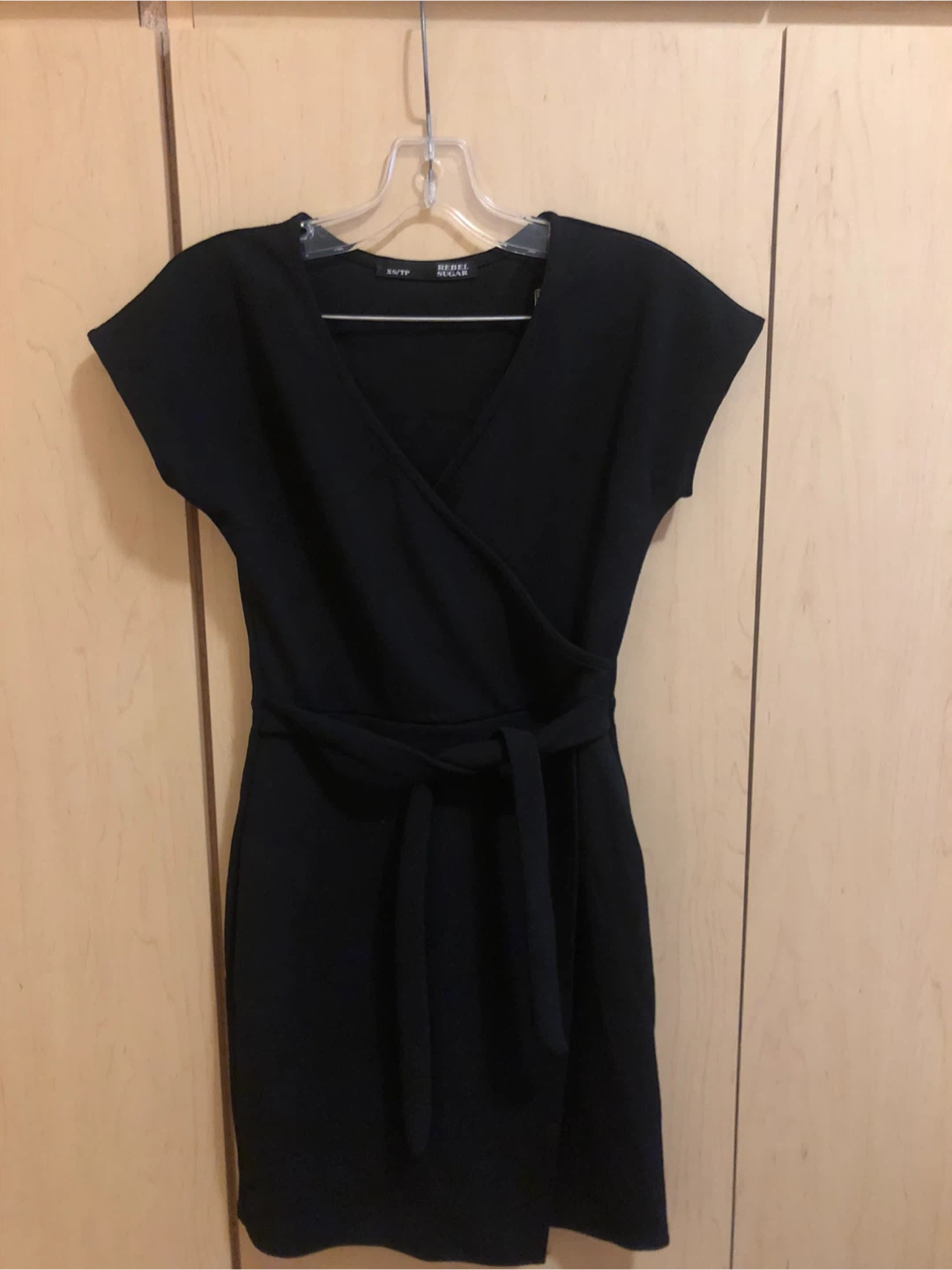 Rebel Sugar Black Wrap Dress XS/TP