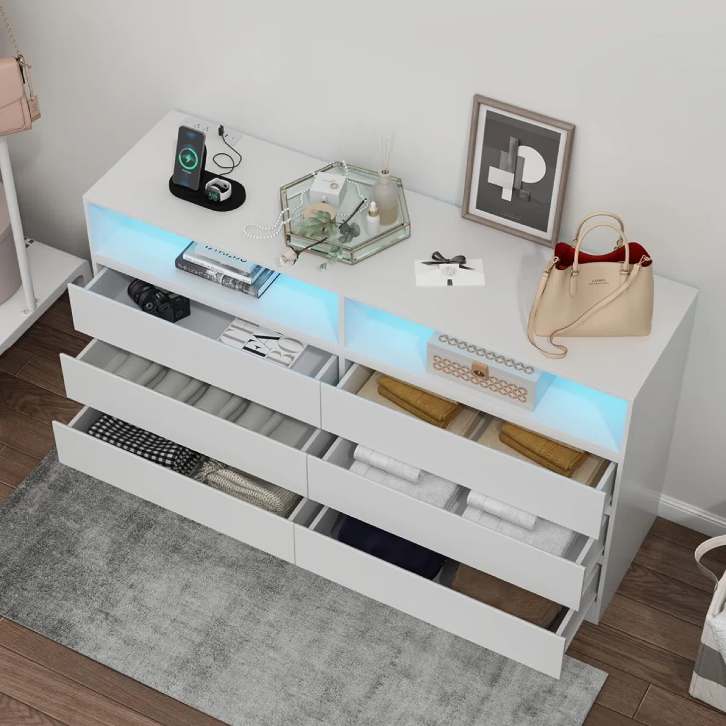 6-Drawer Dresser - White - photo 4
