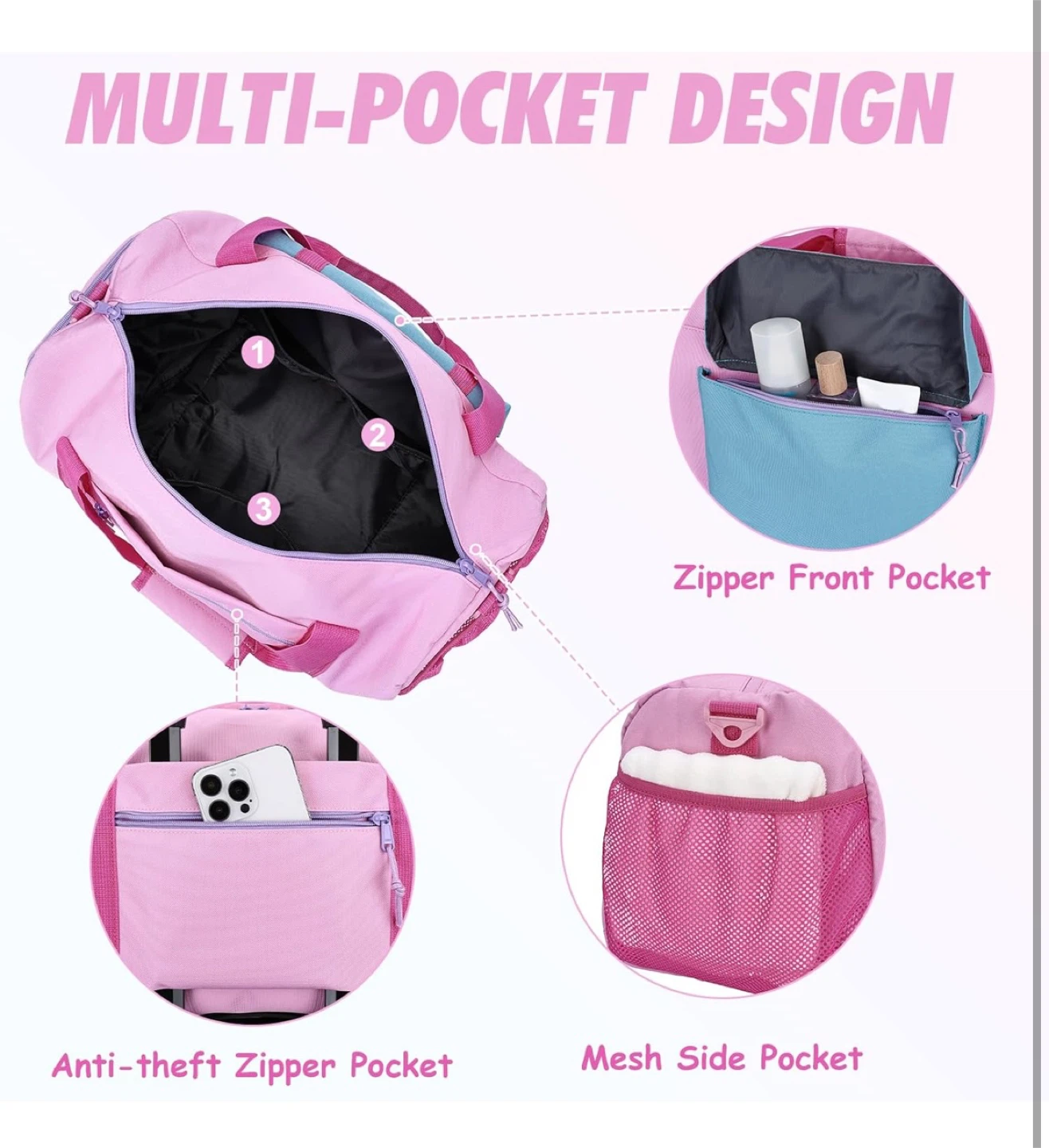 Kid's Sport Duffel Bag - Spacious Travel Bag - photo 4