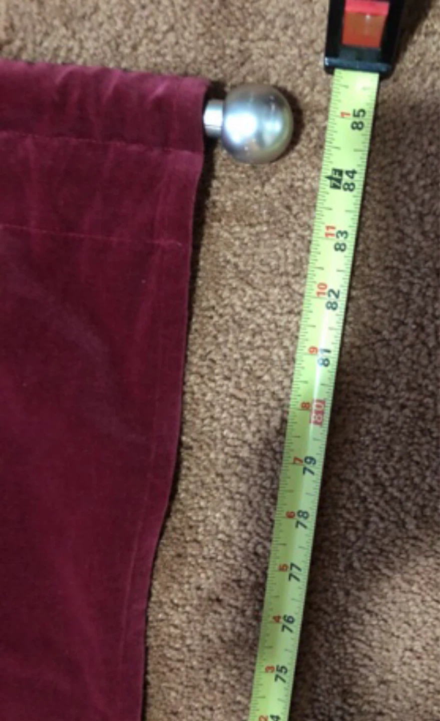 Red Velvet Sheer Panel Curtains - photo 3