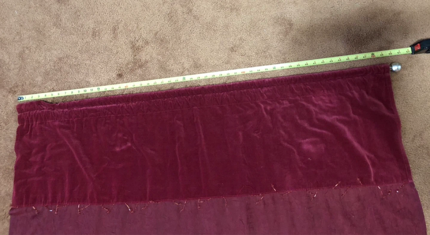 Red Velvet Sheer Panel Curtains - photo 4