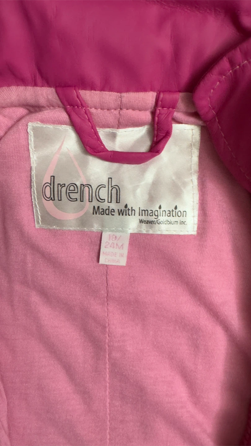 Drench Pink Hooded Raincoat - 18/24 Months - photo 4