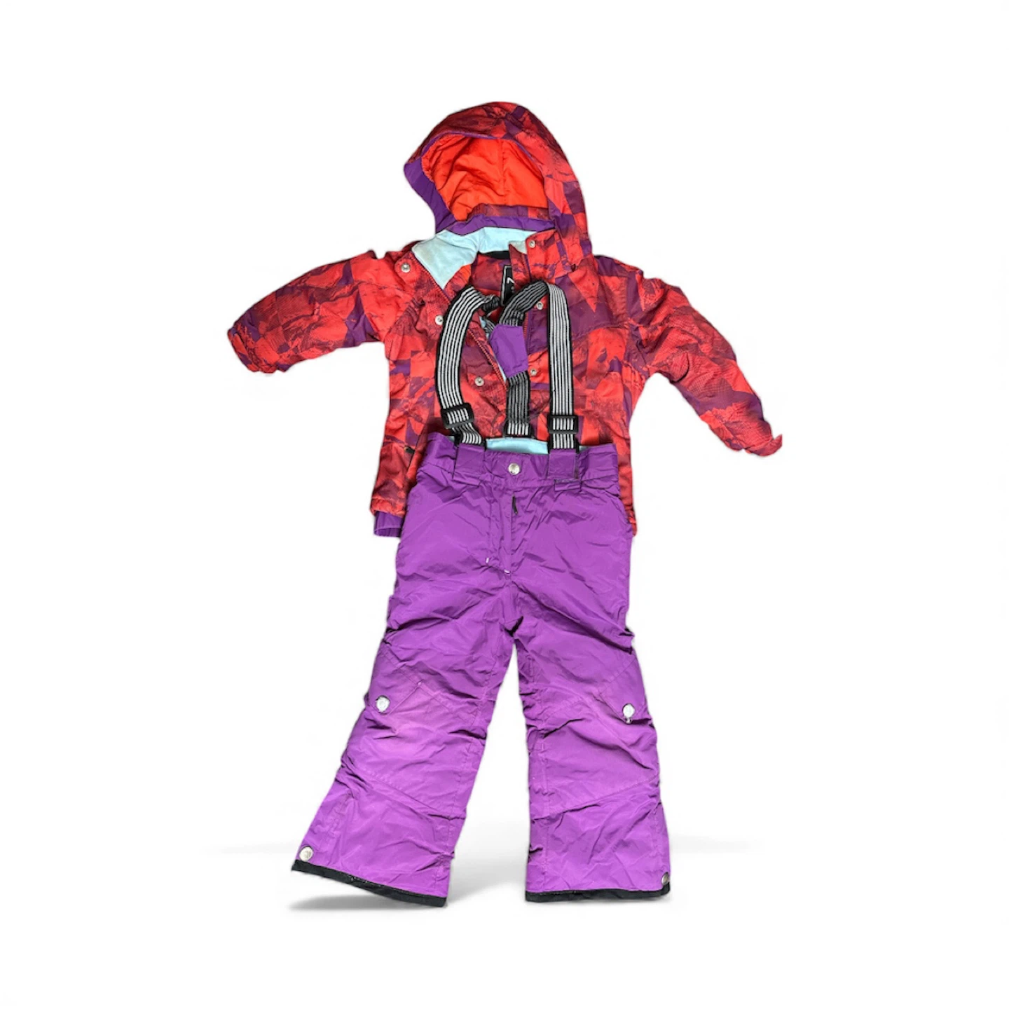 Noize Outerwear Ski Suit Set - Red/Purple - Size 4