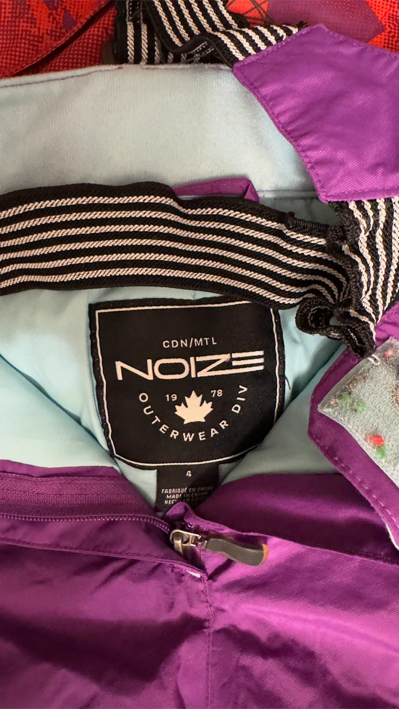 Noize Outerwear Ski Suit Set - Red/Purple - Size 4 - photo 3