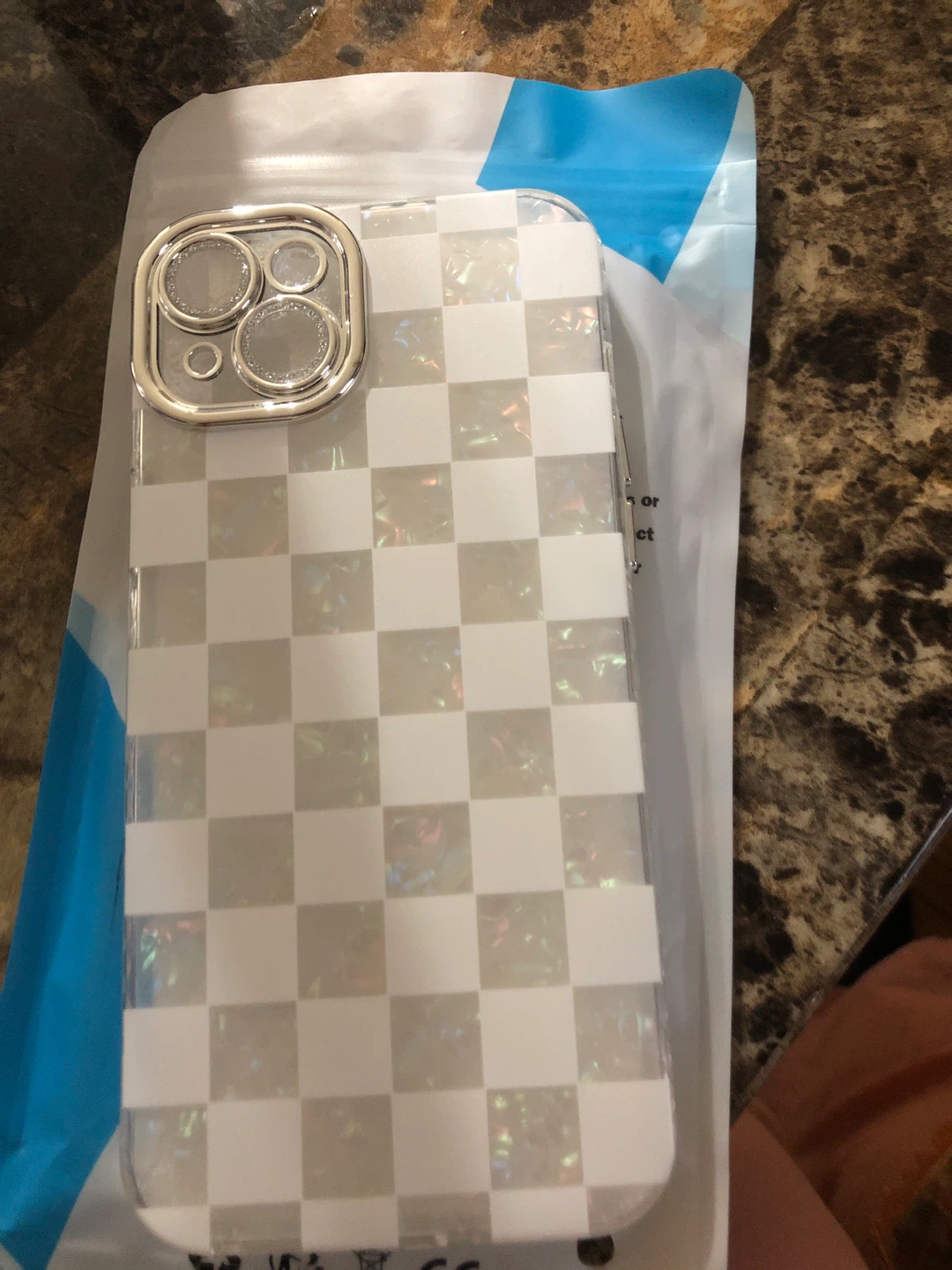 New-NITITOP iPhone 14/15 Plus Case - White Checkered - photo 4