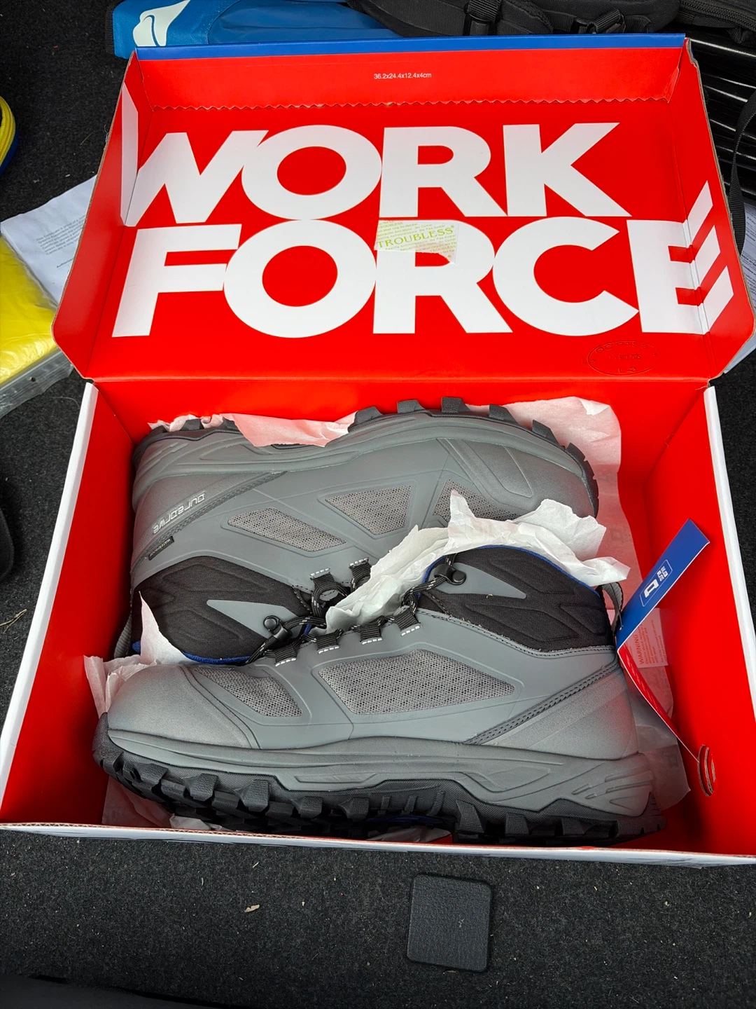 Workforce Grey Work Boots - Size 8