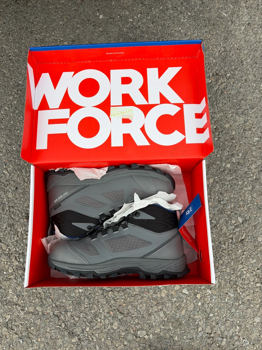 Workforce Grey Work Boots - Size 8 - photo 2