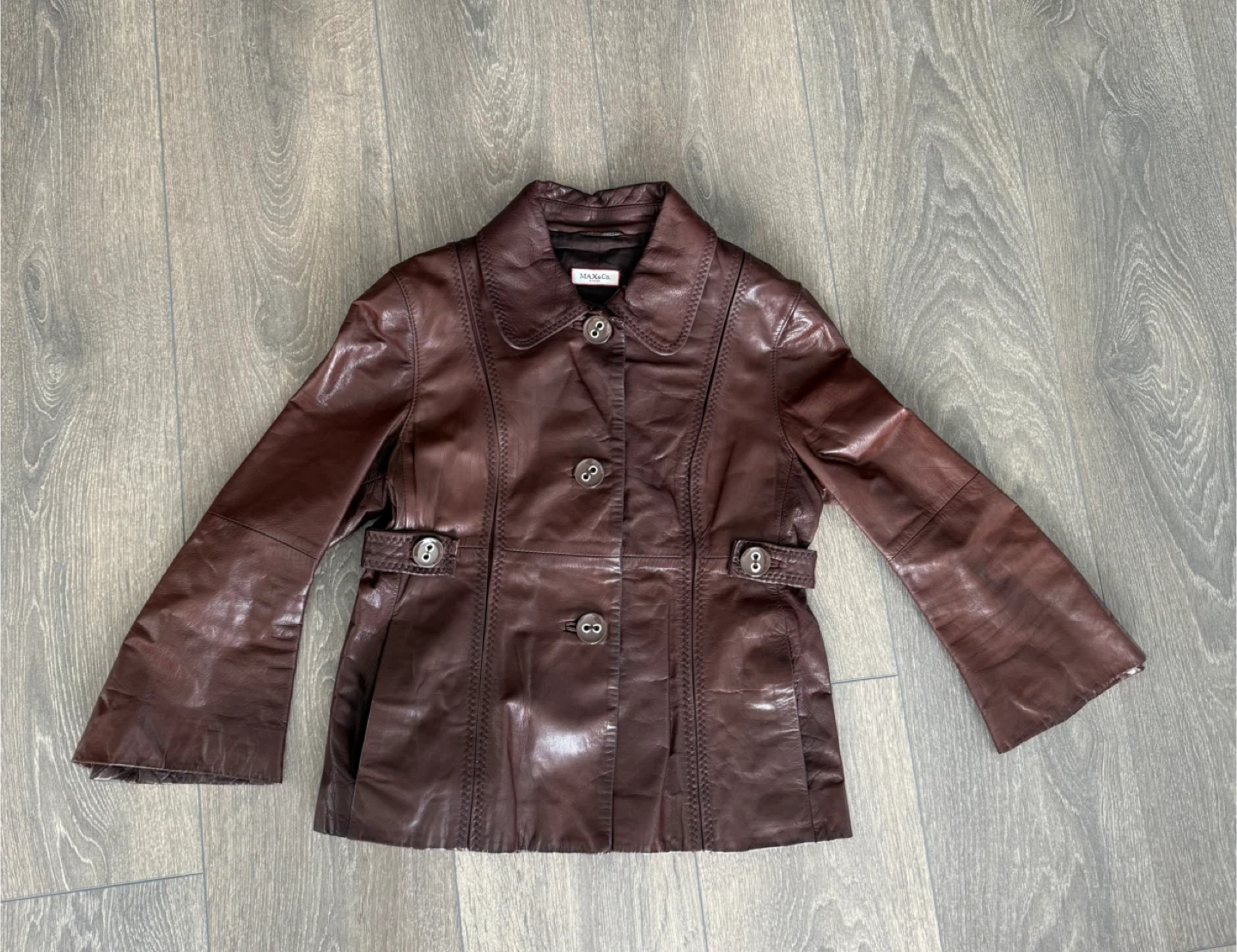 MAX & Co. Trends Brown Leather Jacket