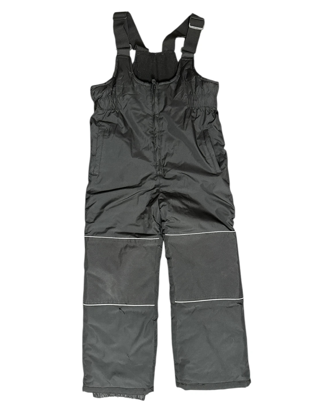 Black Ski Snow Bib Overalls Size 7