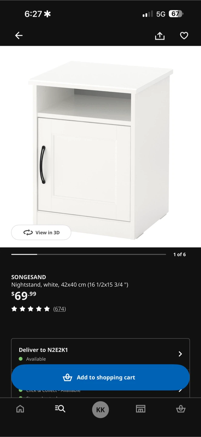 IKEA SONGESAND Nightstand