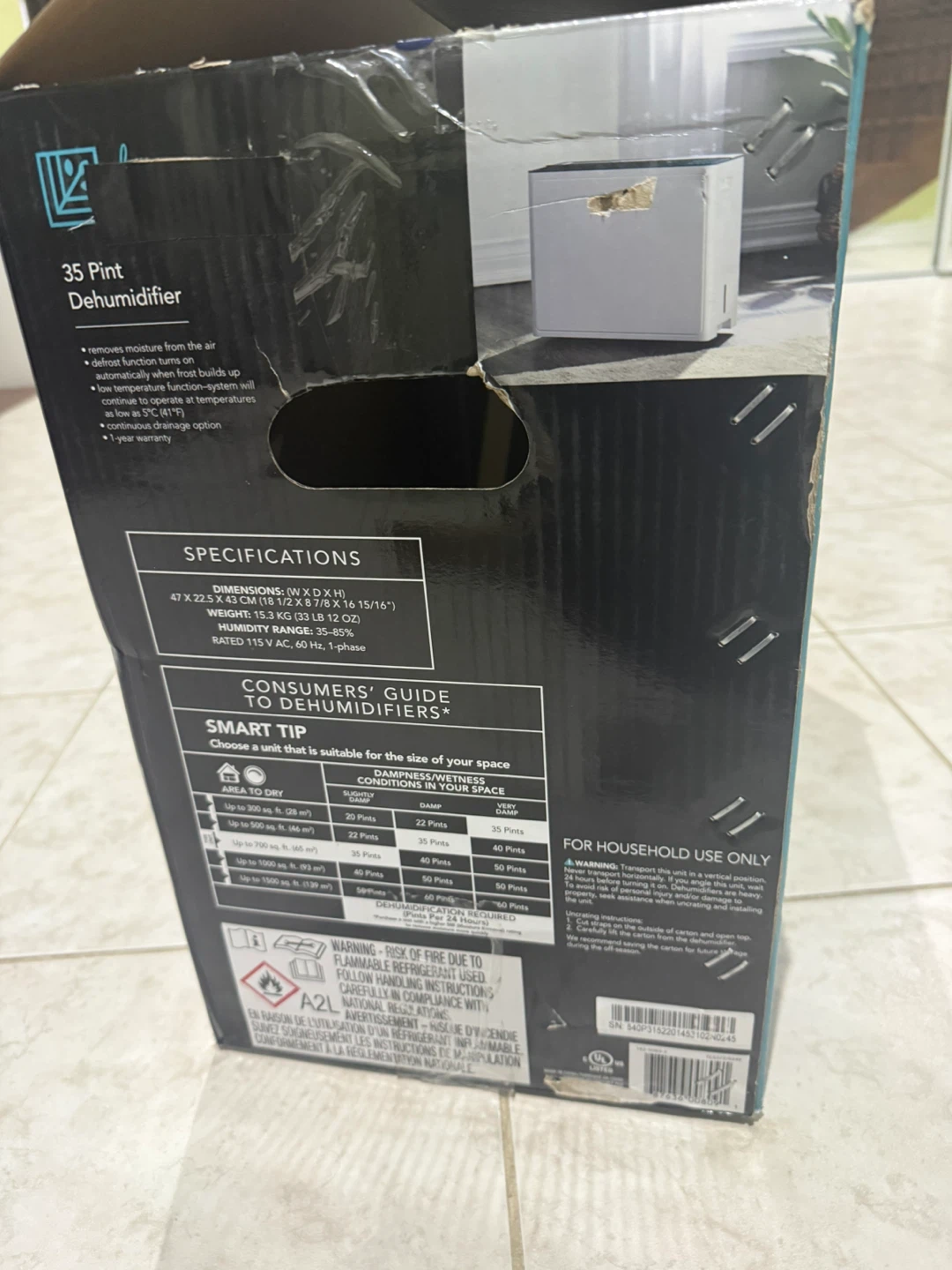 Living 35 Pint Dehumidifier - photo 2