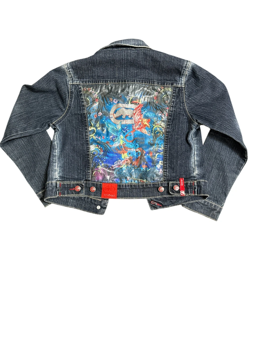 Ecko Red Denim Jacket with Graphic Back Size 4T - photo 2