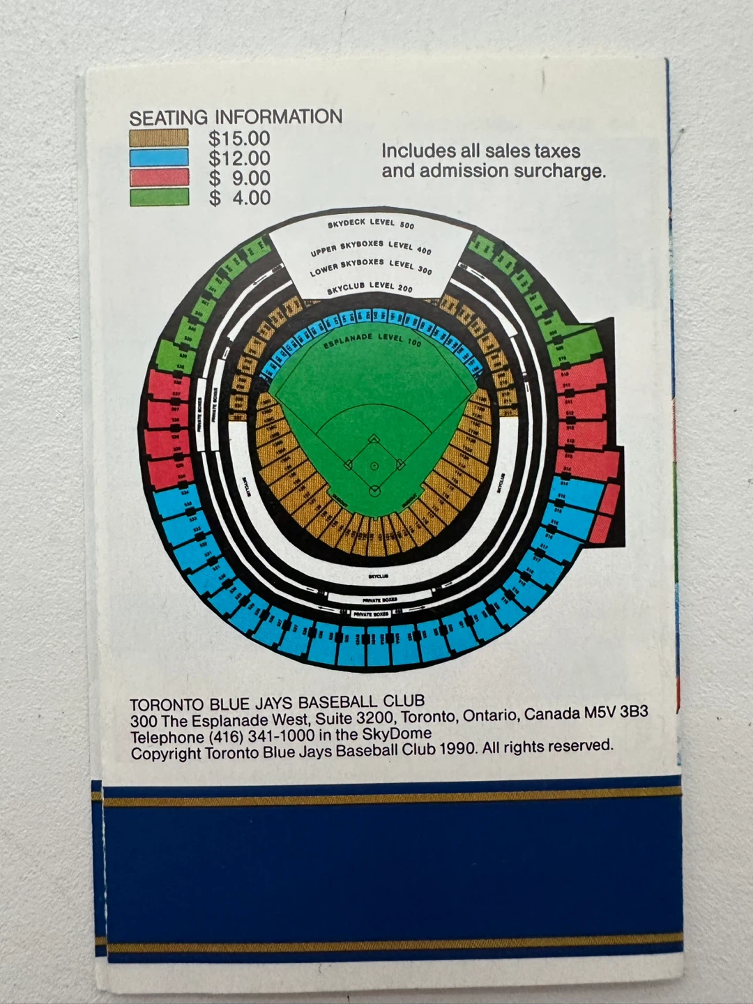 1990 Blue Jays and other baseball team schedules - photo 2
