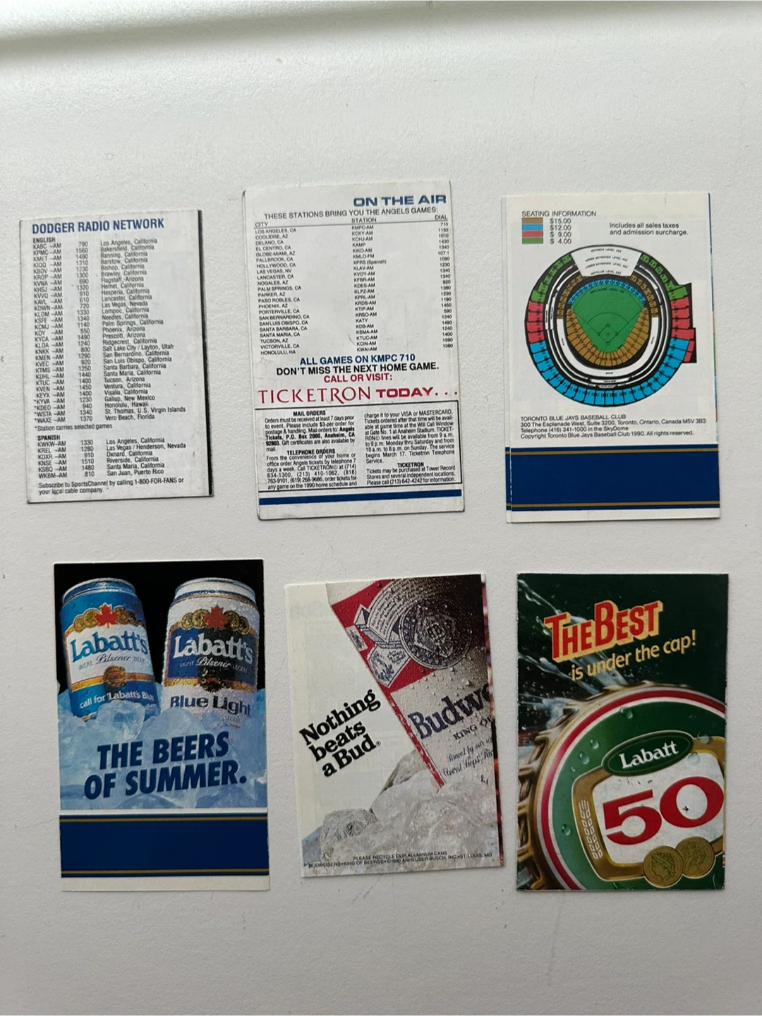 1990 Blue Jays and other baseball team schedules - photo 4