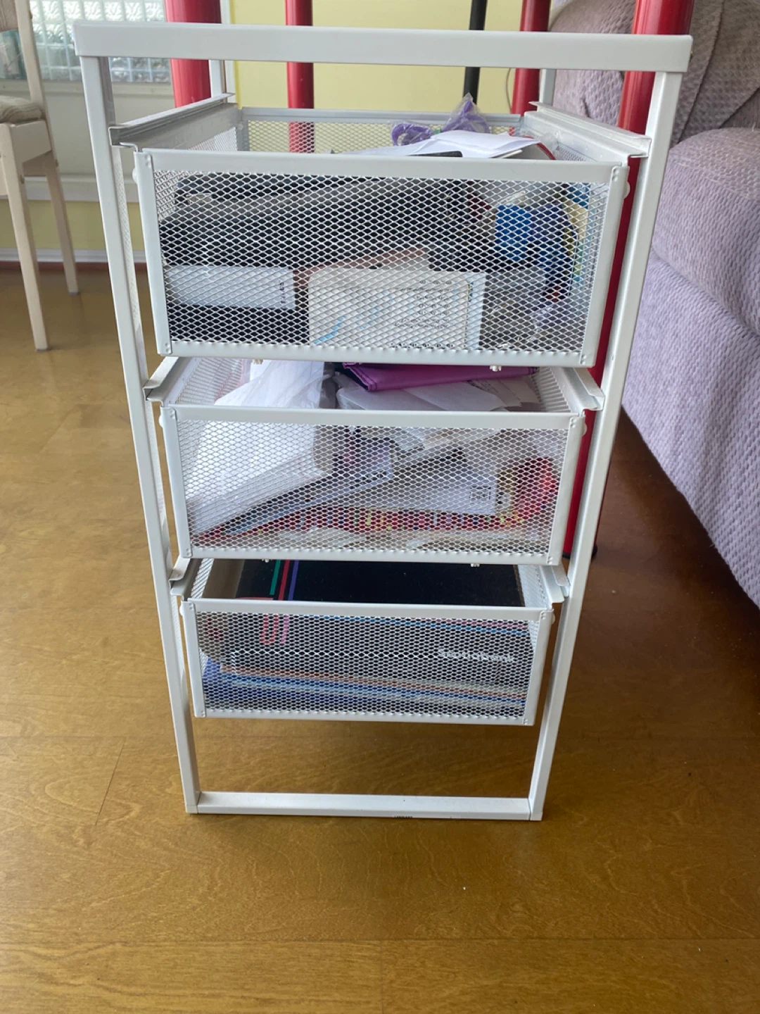 IKEA White 3-Drawer Rolling Storage Cart