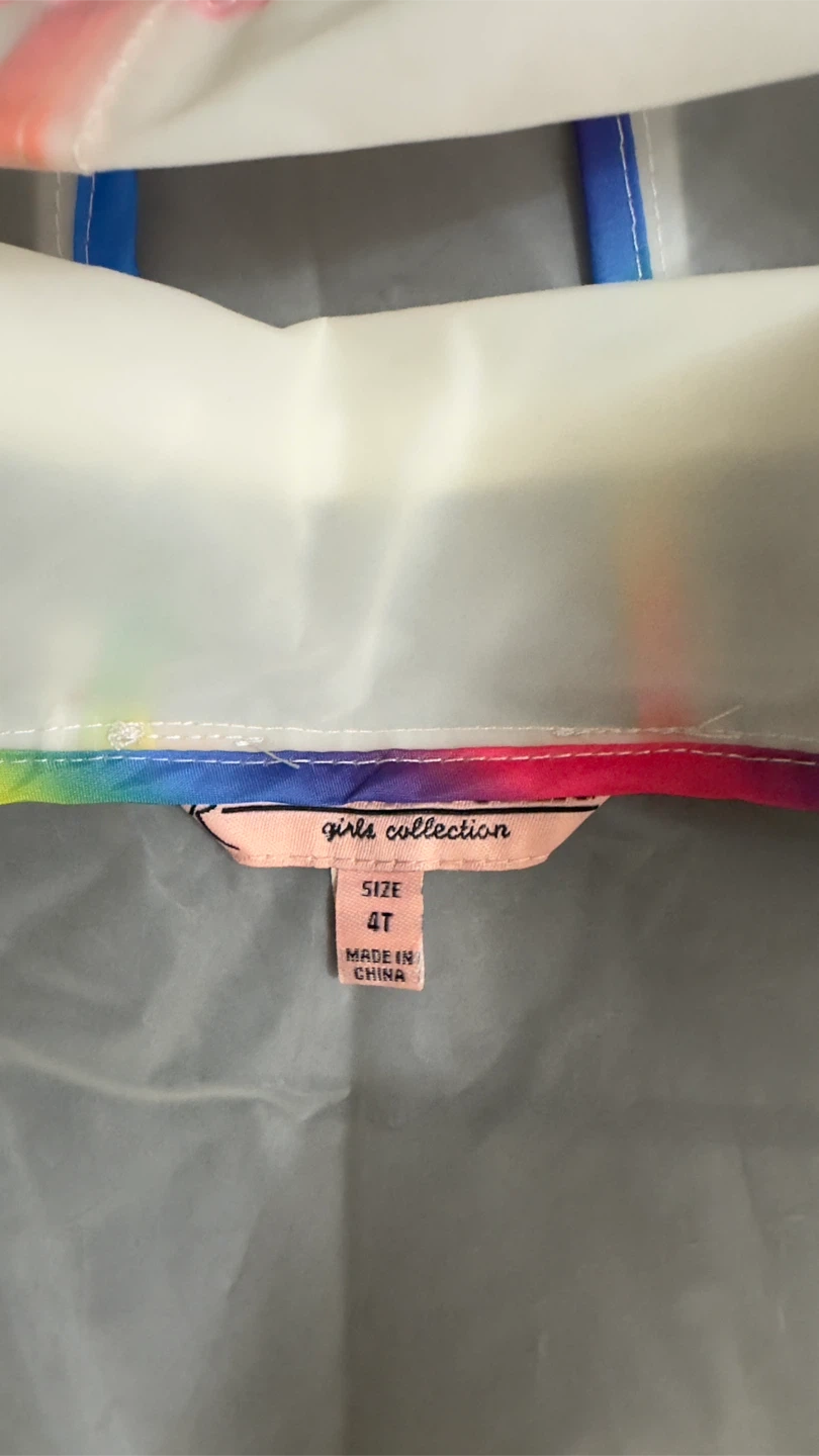 Girls' Transparent Raincoat Size 4T - photo 3