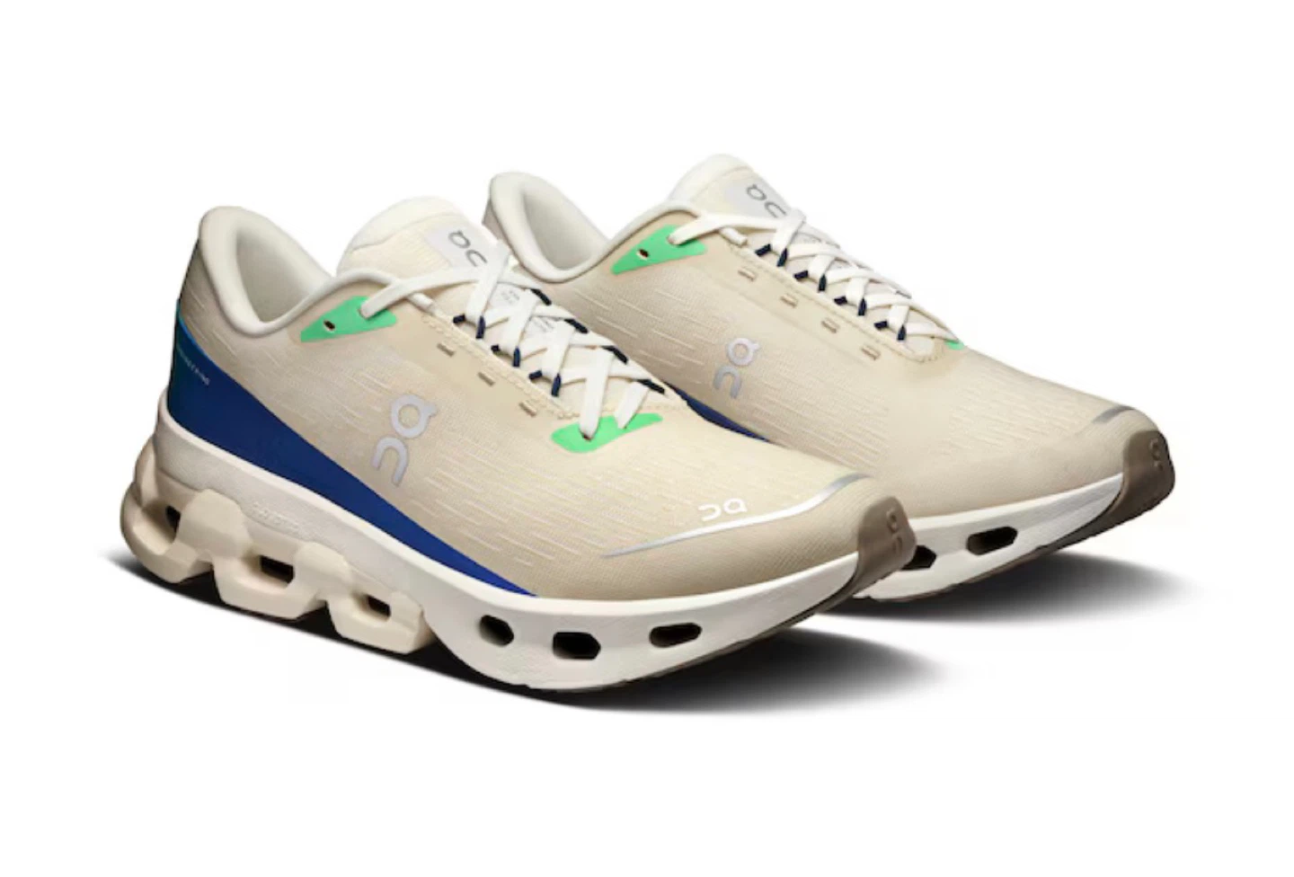 On Cloudmonster Running Shoes - Beige/Blue 8 size - photo 3