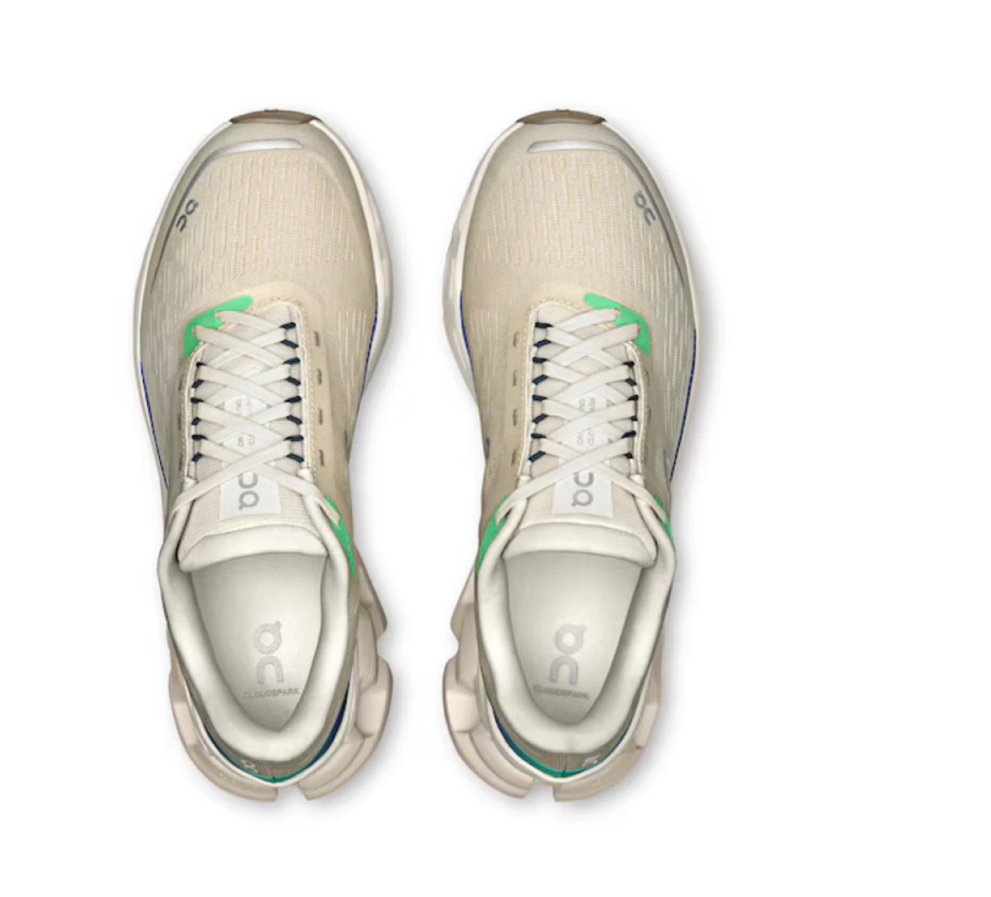 On Cloudmonster Running Shoes - Beige/Blue 8 size - photo 5