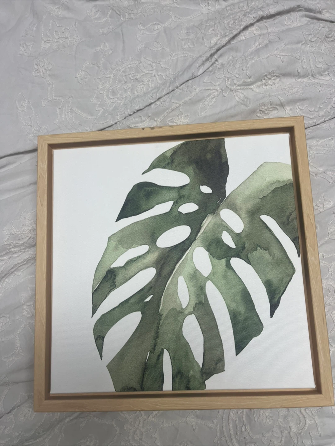 Framed Monstera Leaf Wall Art