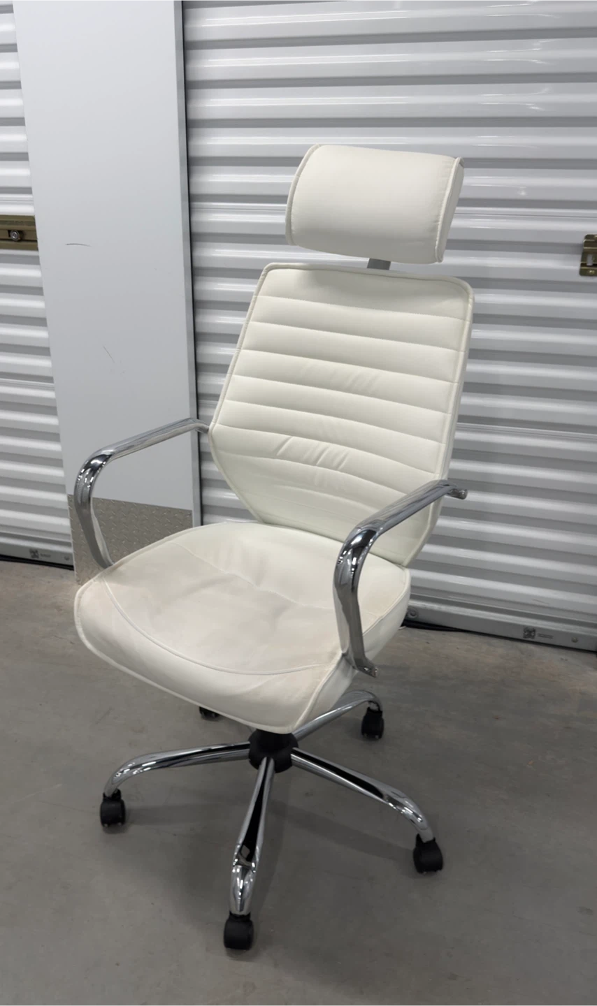 White Leather Office Chair