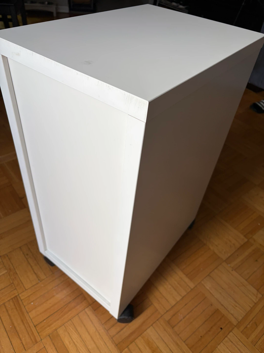 IKEA Micke Drawer White and Blue 4-Drawer Rolling Filing Cabinet - photo 3