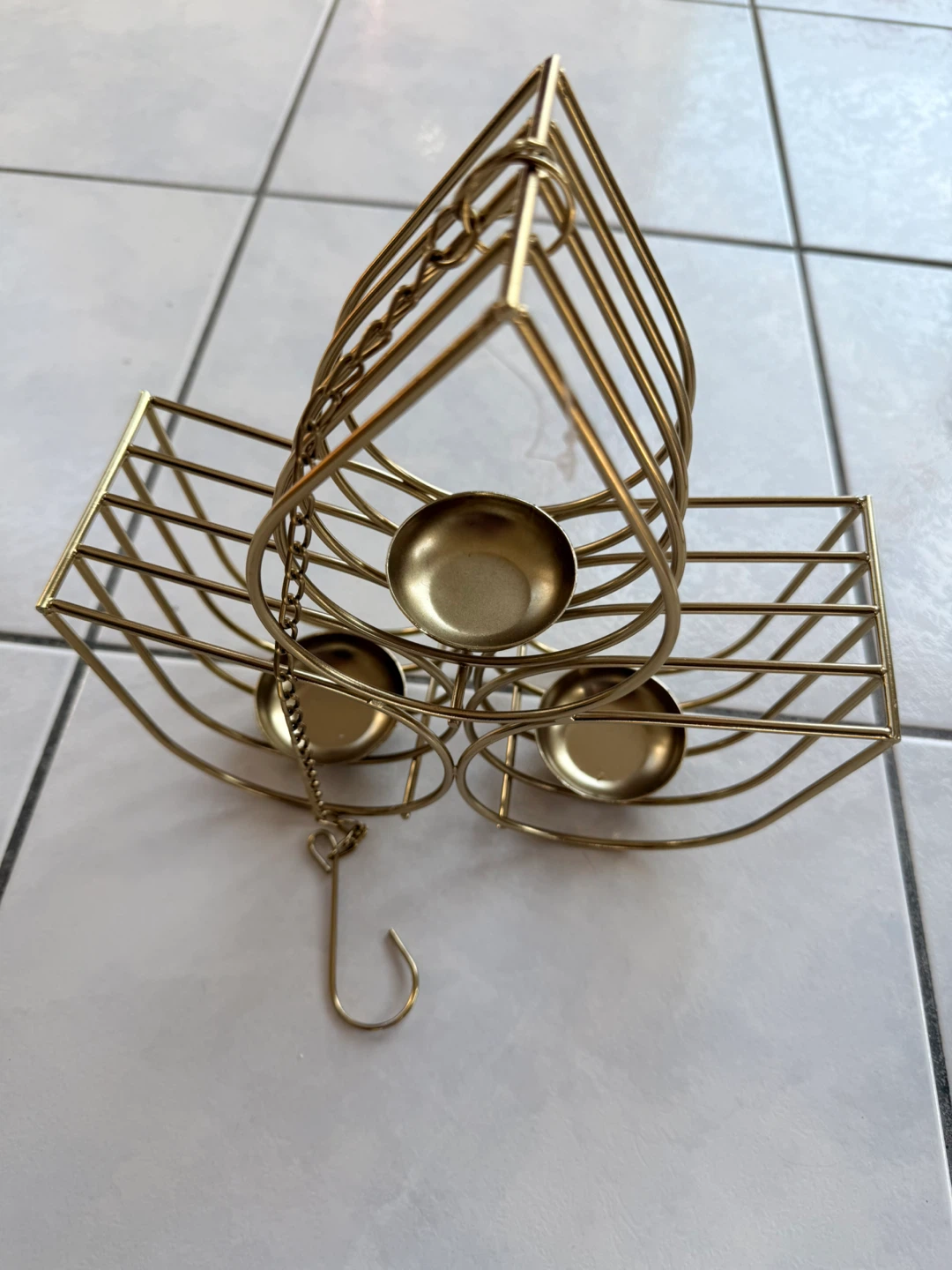 Gold Metal Taper Candle Holder Candelabra - photo 2