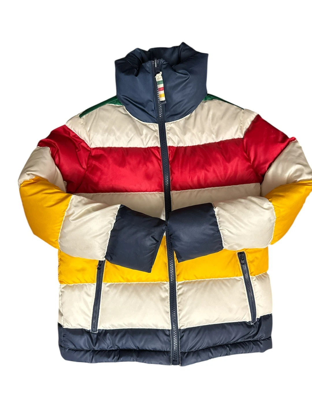 Puffer Jacket with Colourful Stripes Size 7-8