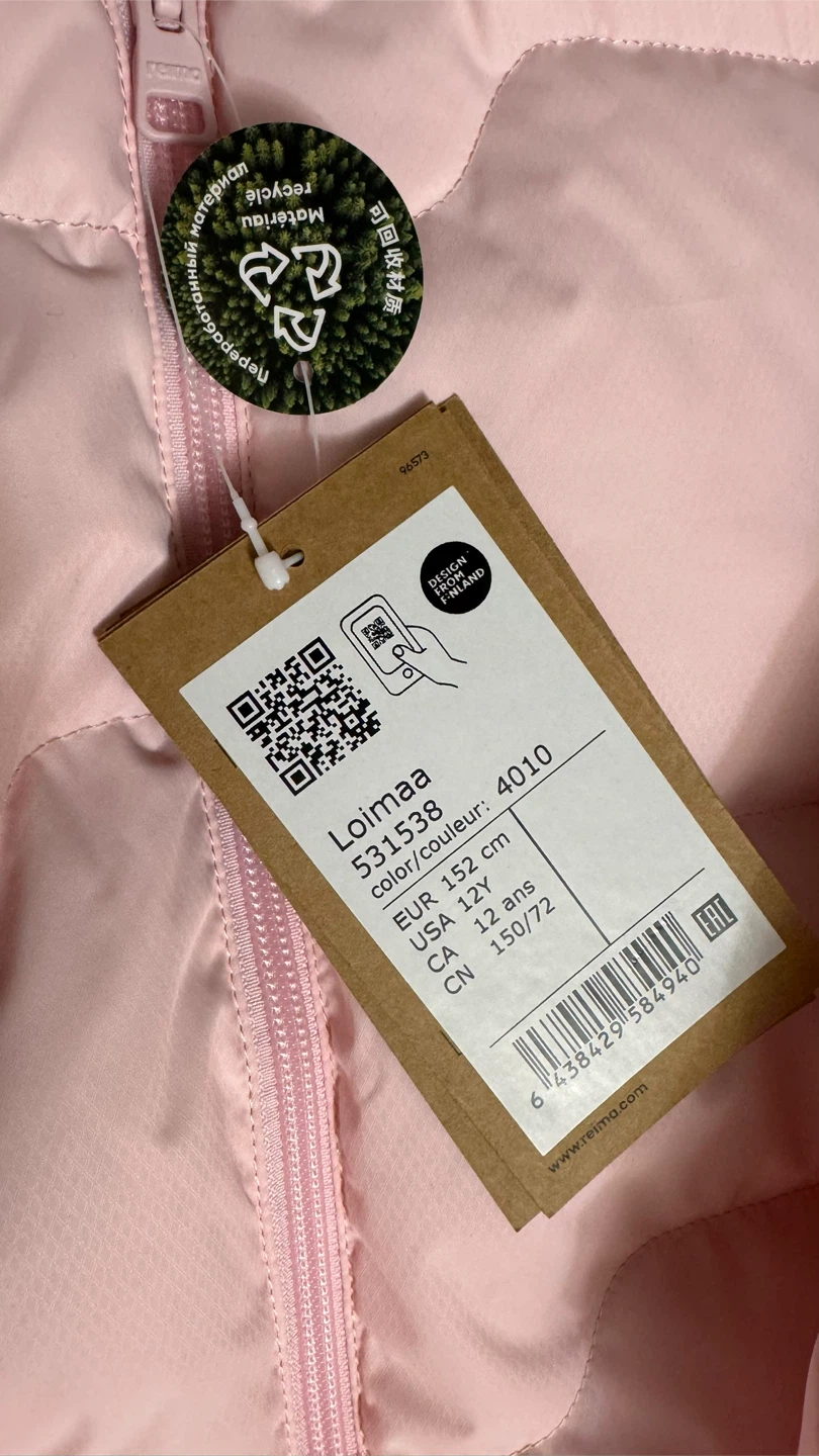 Reima Pink Puffer Jacket - Youth Size 150/72 - photo 5