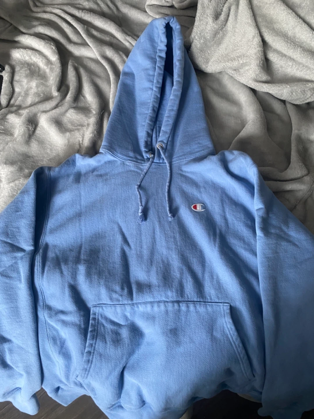 Light blue Champion hoodie
