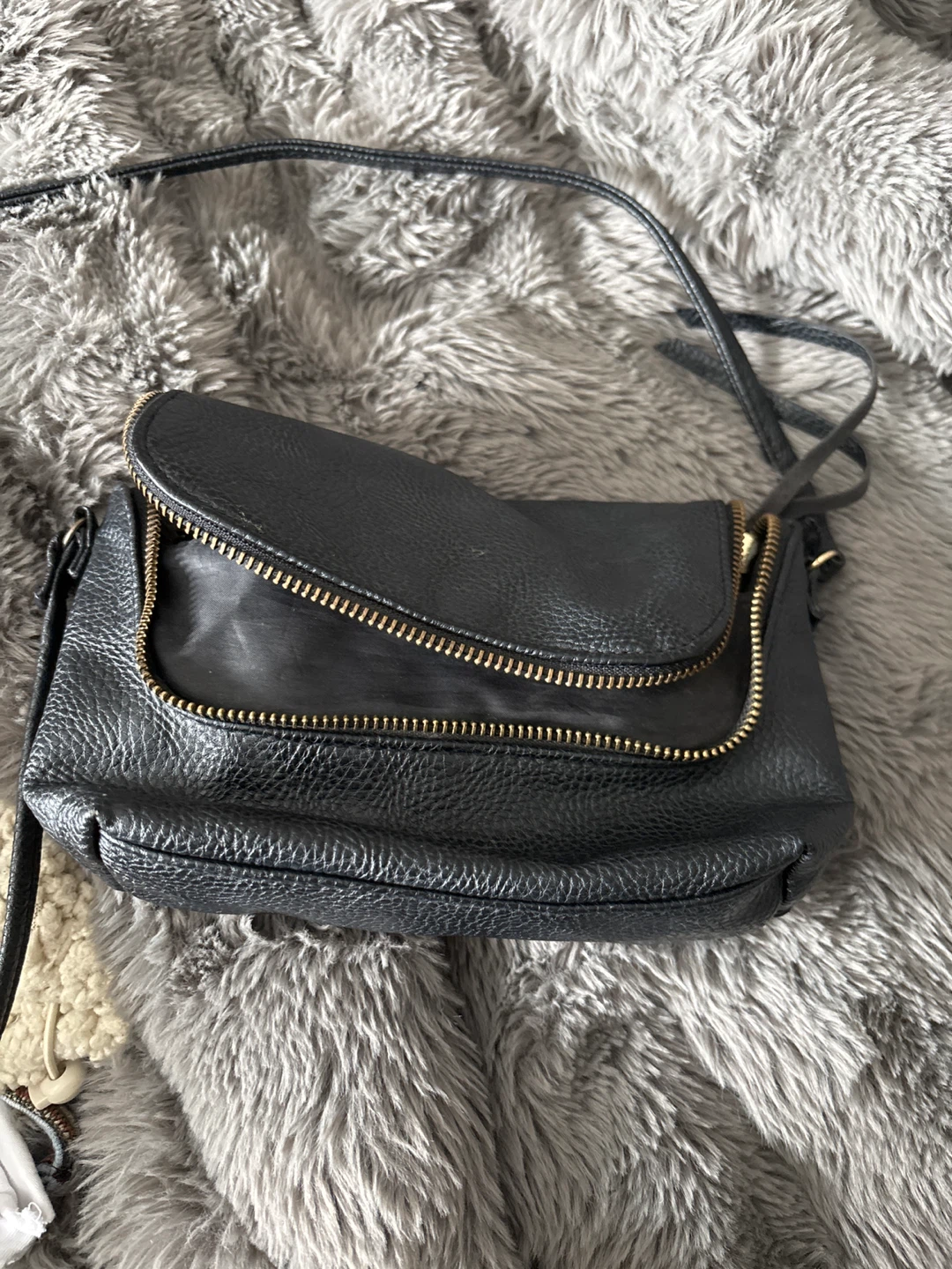 Black Leather Crossbody Purse