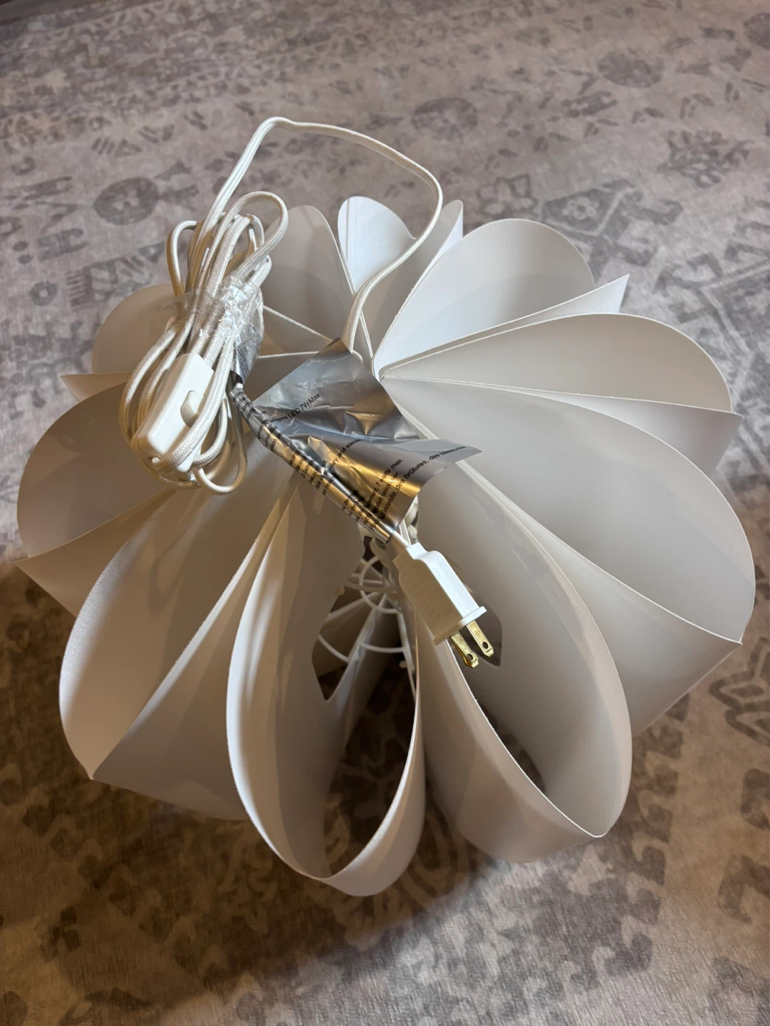 White Decorative Pendant Light Fixture - photo 3
