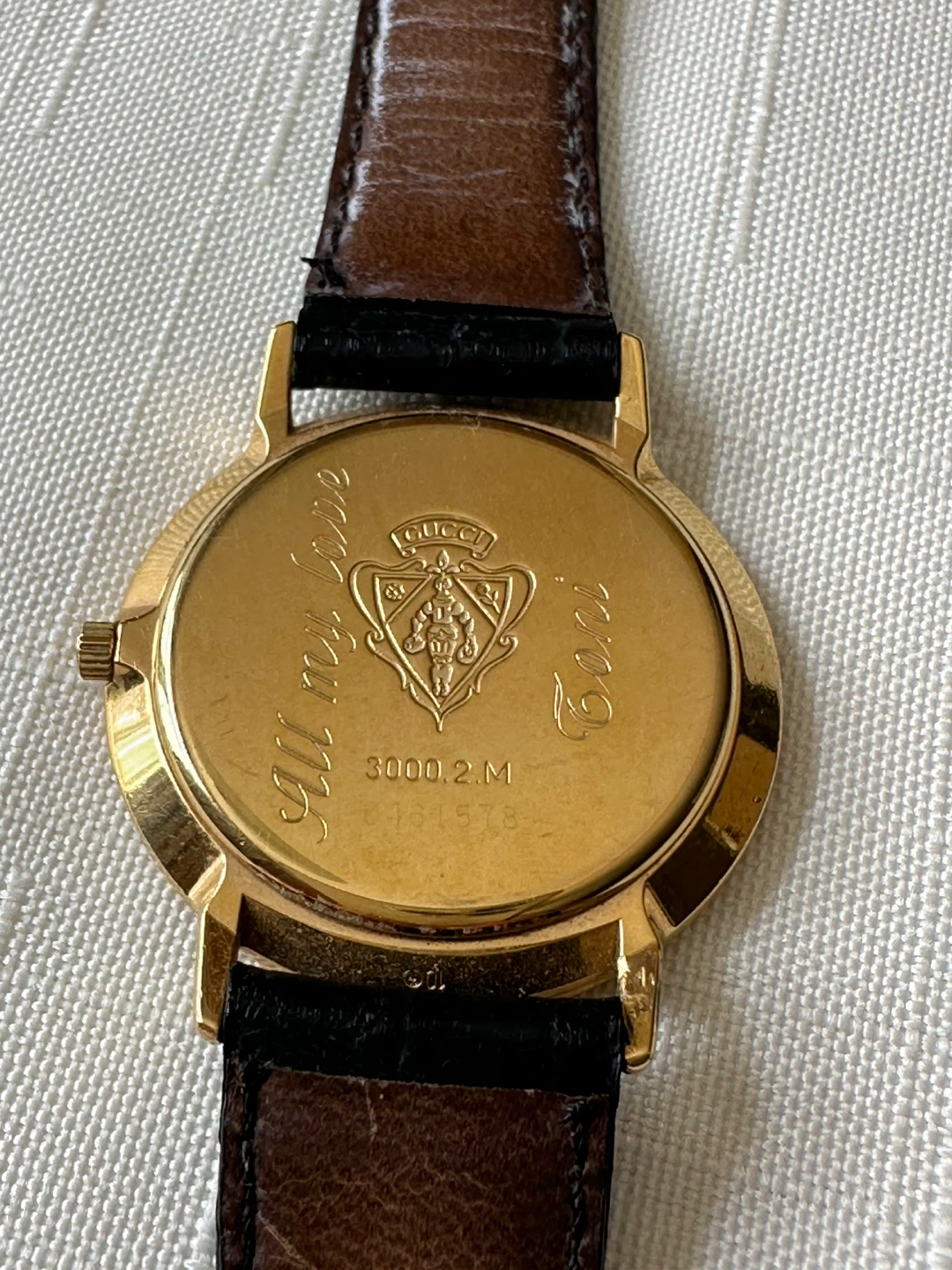 Gucci Men’s Watch  1990s- Black Face with Roman Numerals - photo 3