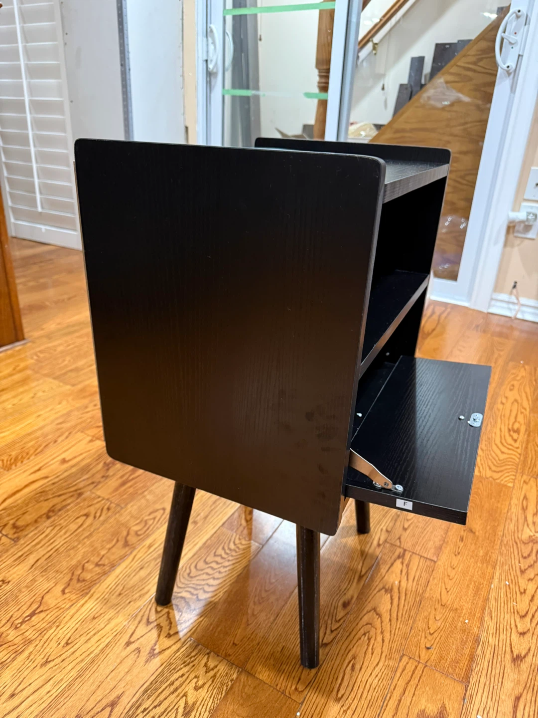 Black Nightstand with 2 Cup Holders - photo 5