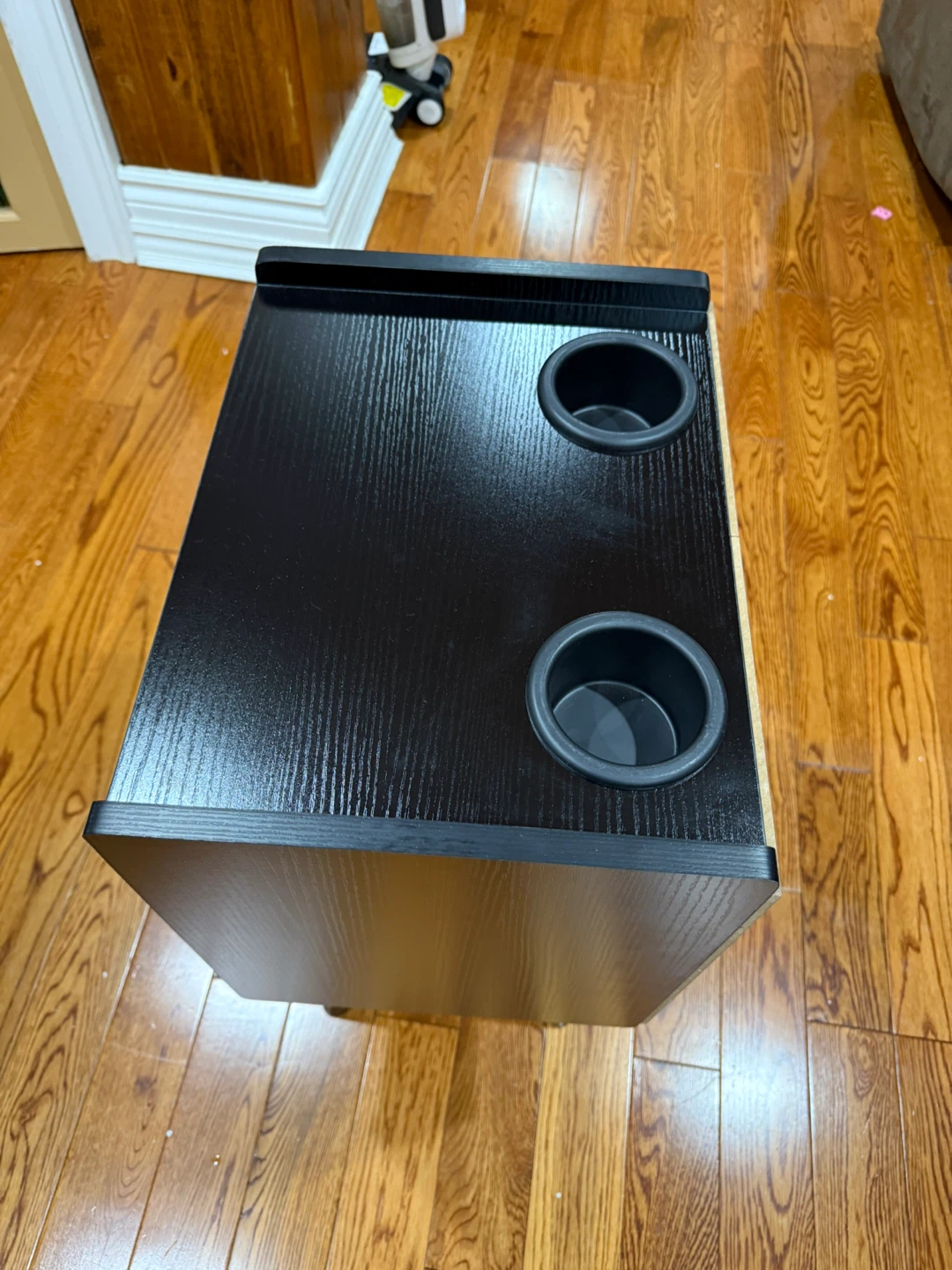 Black Nightstand with 2 Cup Holders - photo 3