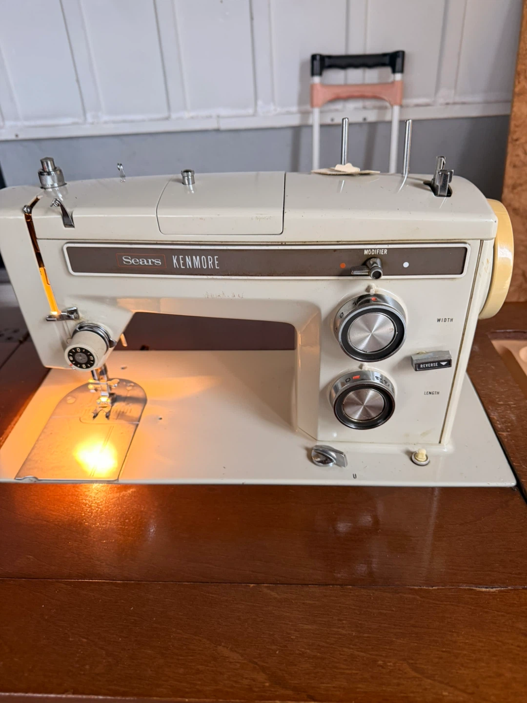 Sears Kenmore Sewing Machine in Wooden Cabinet - photo 2