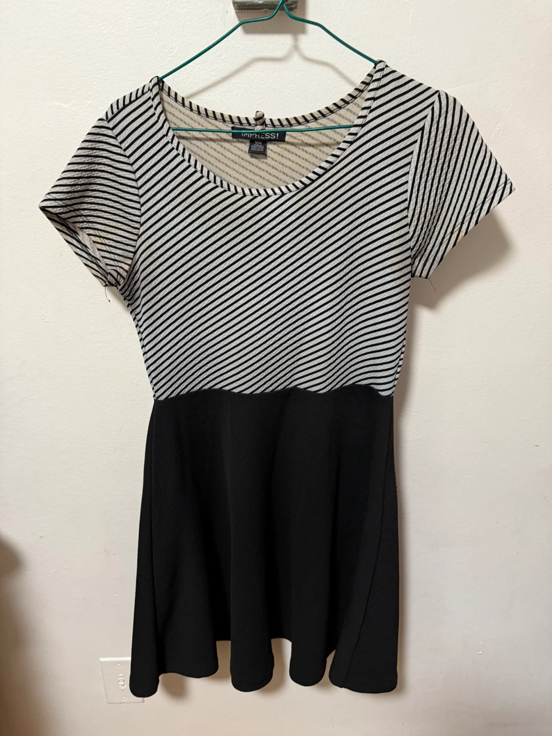 IMPRESS! Striped and Black Dress - Size M/M