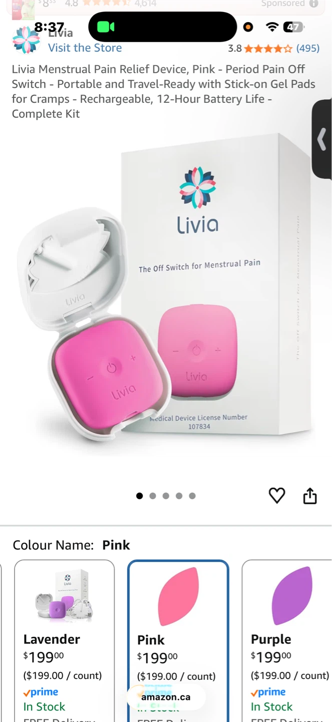 Livia Menstrual Pain Relief Device - Teal Complete Kit - photo 2