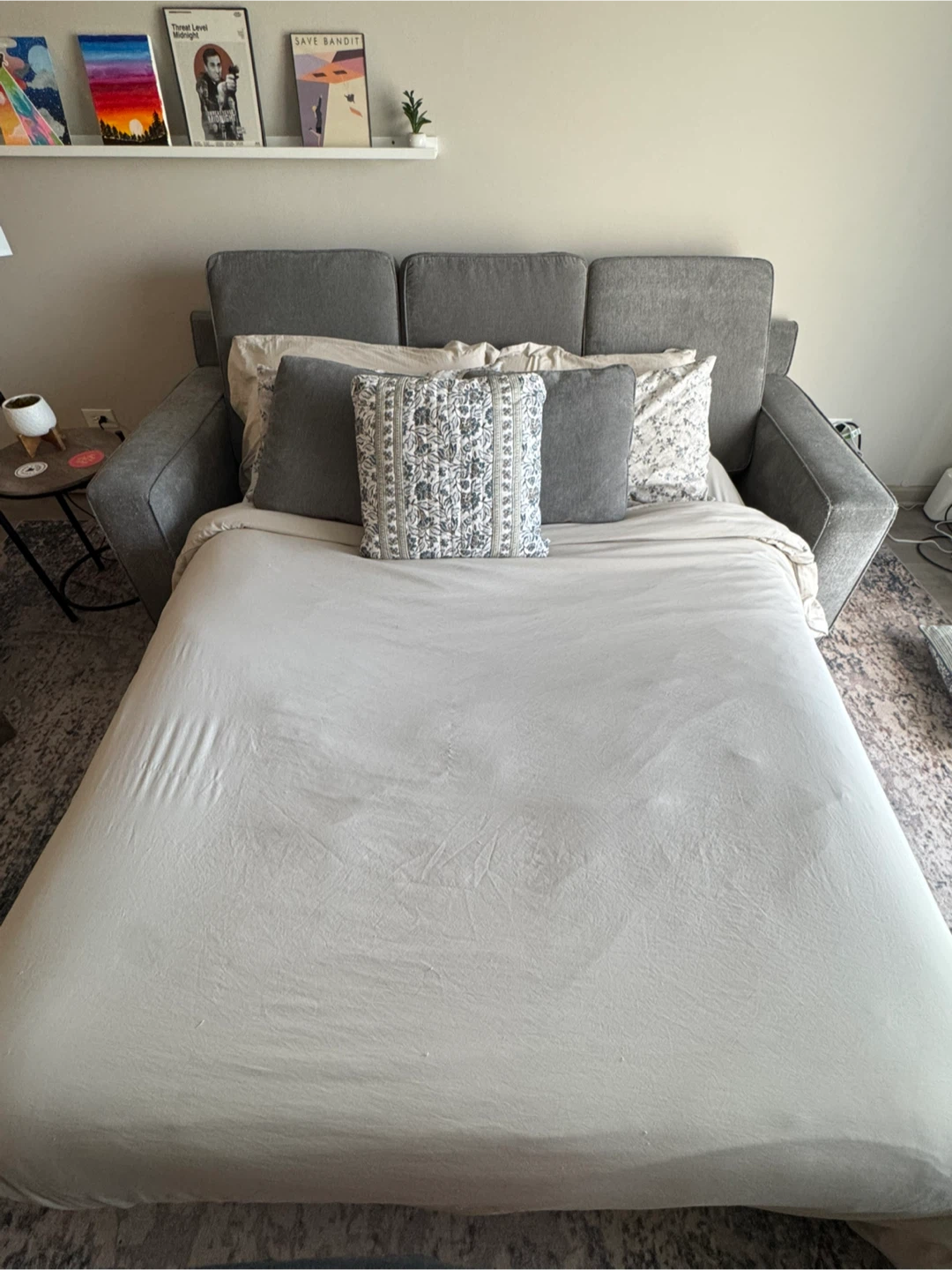 Walter E Smithe Gray Sofa Bed with Ottoman - photo 4