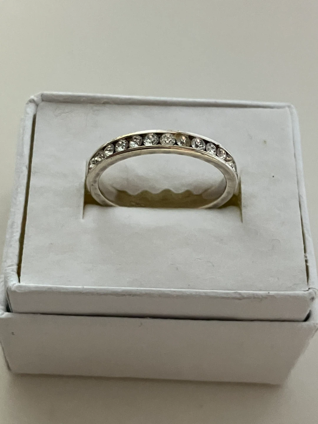 925 Sterling Silver CZ Ring, Size 6.75