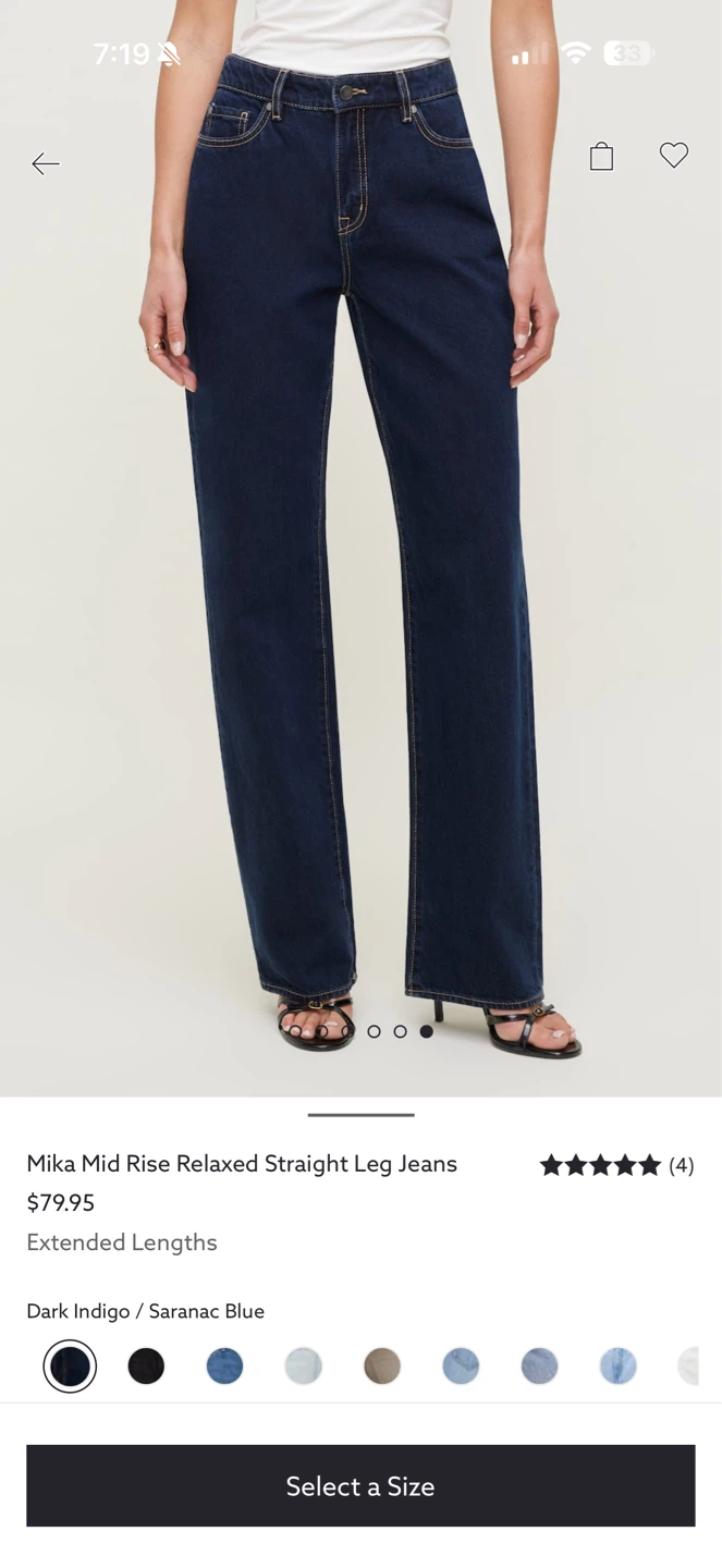 DYNAMITE “Mika” Mid-Rise Straight Leg Jeans - Size 29 short - photo 4