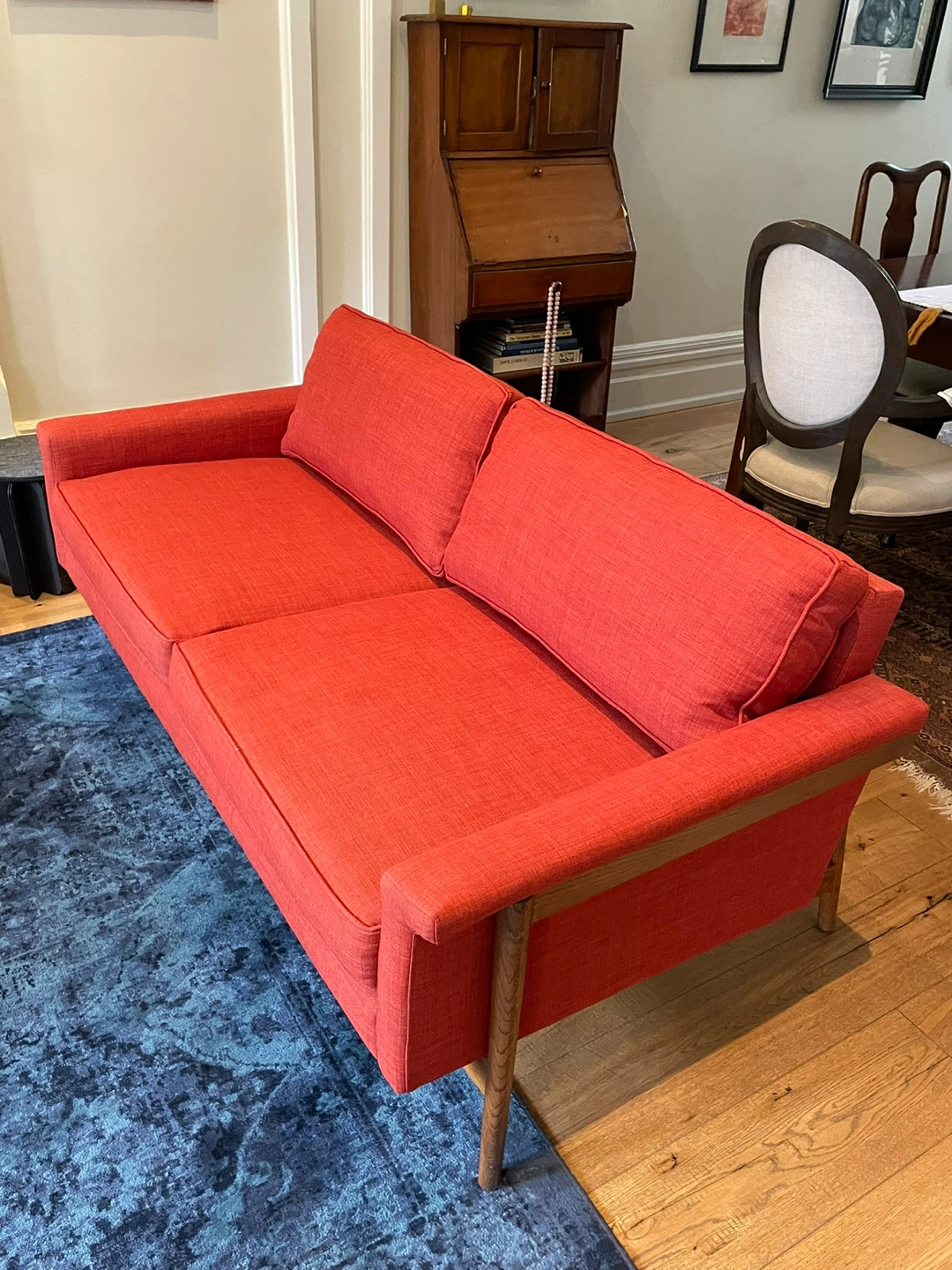 Orange Mid-Century Modern Sofa - photo 2