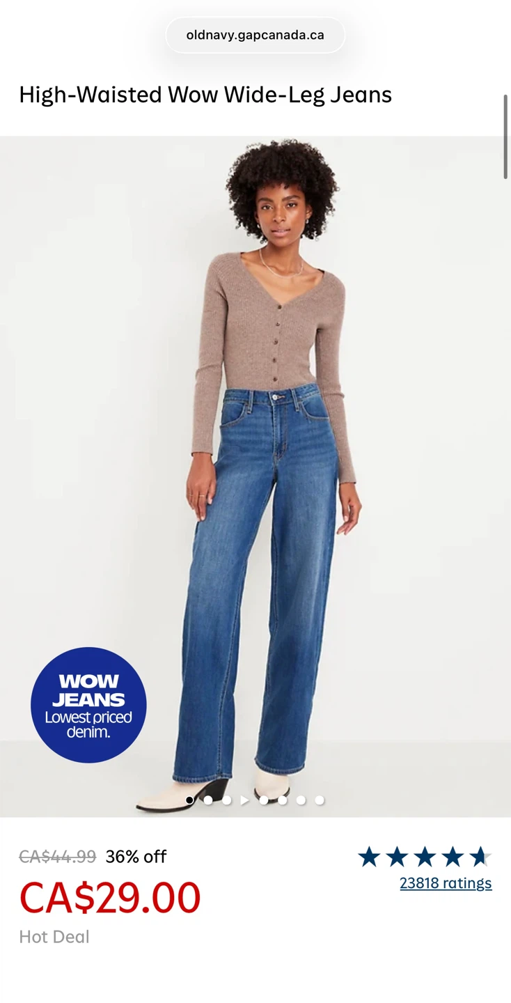 Old Navy Women's “Wow” Wide Leg Jeans - Size 10 Petite - photo 4