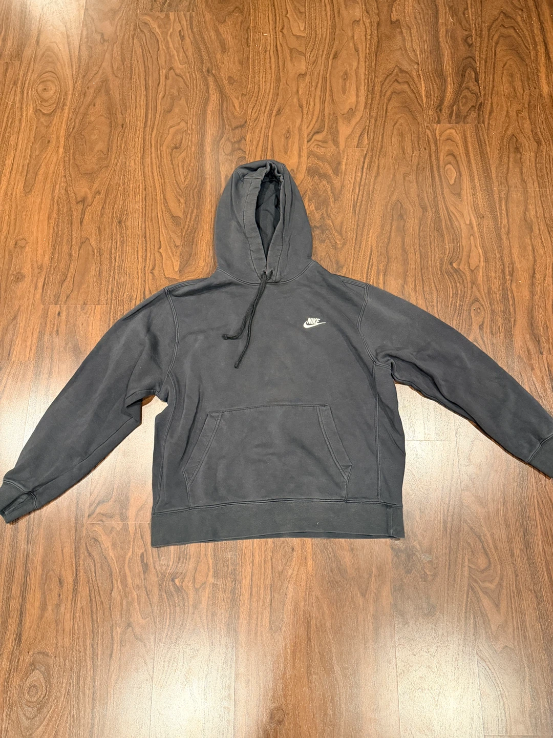 Nike unisex black drawstring hoodie - Size M