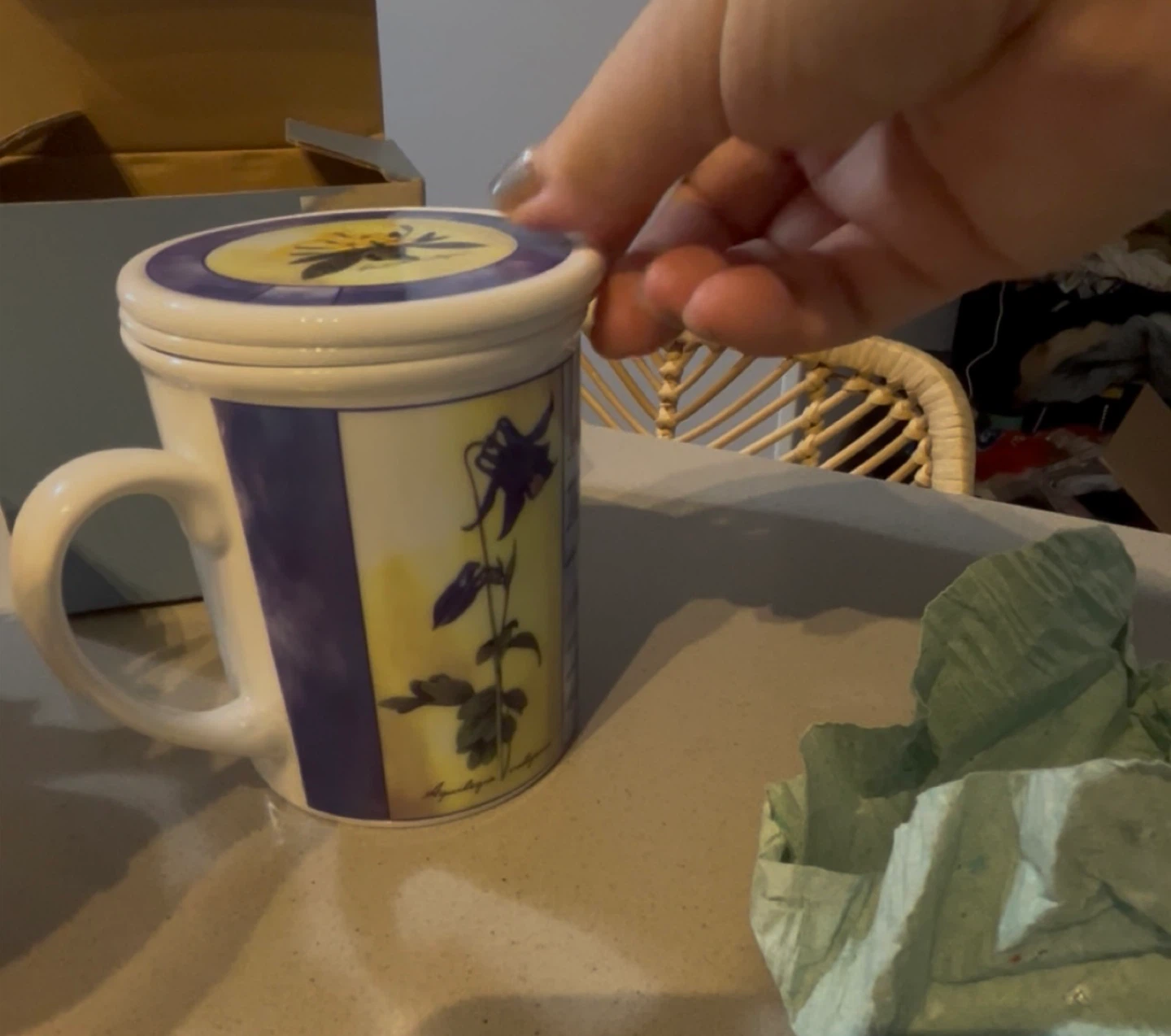 Decorative Tea Mug with Infuser and Lid - photo 5